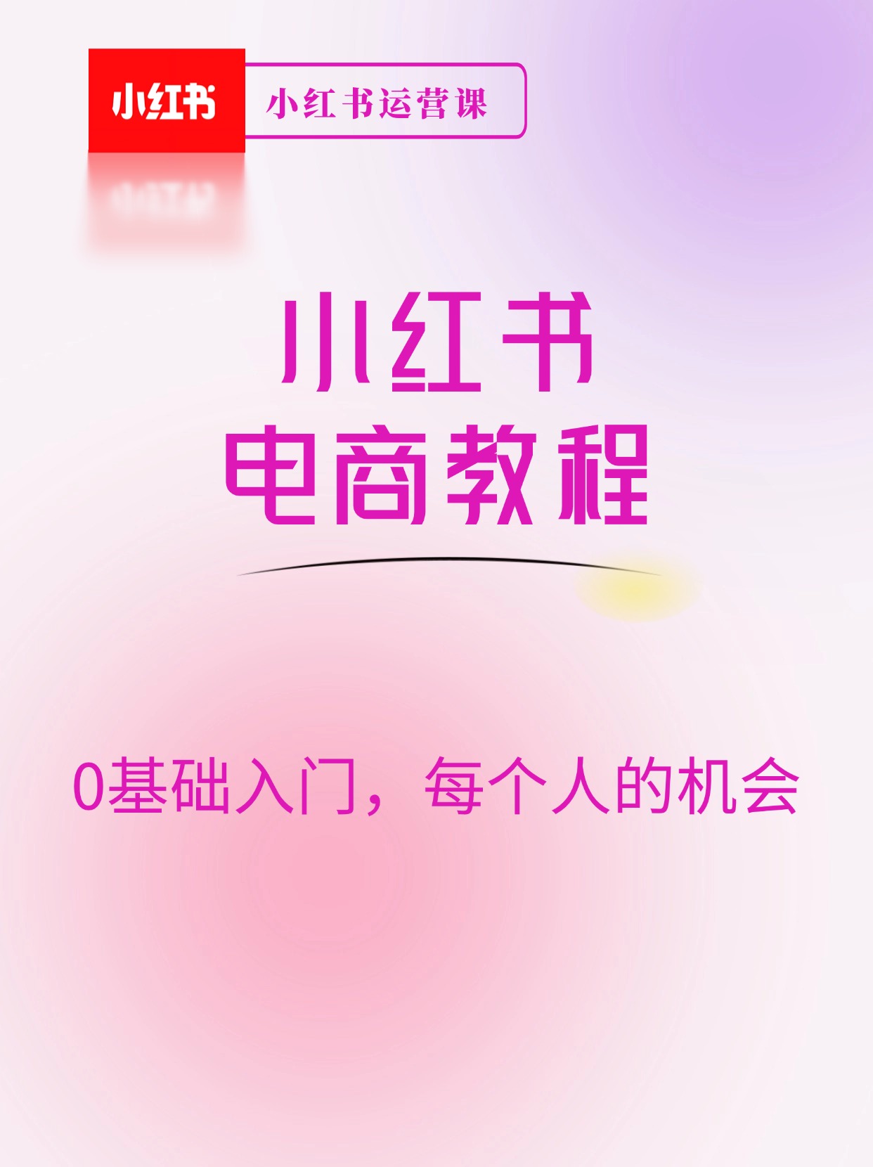 2024从0-1学习小红书电商，0基础入门，每个人的机会
