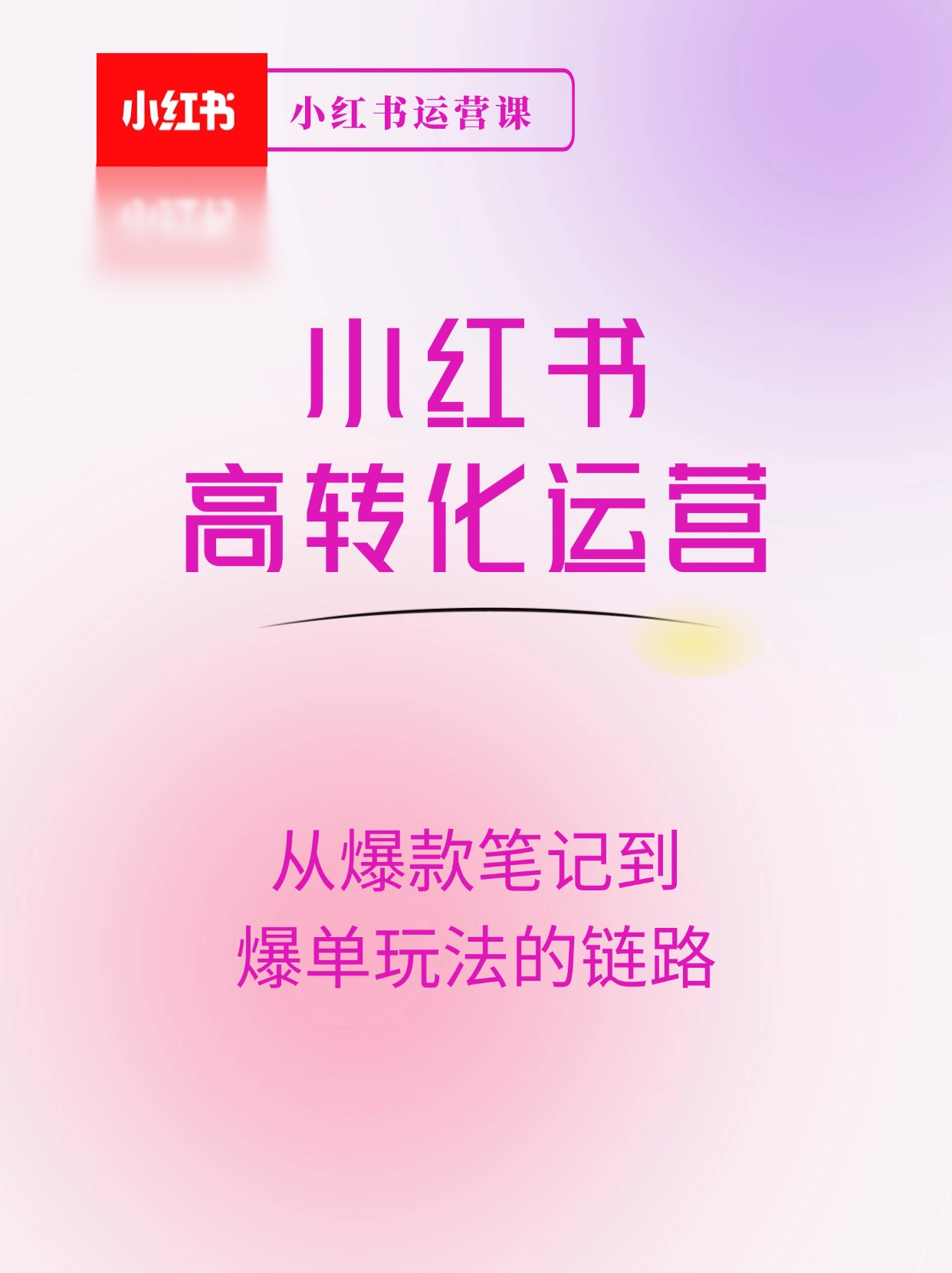 小红书-高转化运营 实操指南，从爆款笔记到爆单玩法的链路全打通-19节课