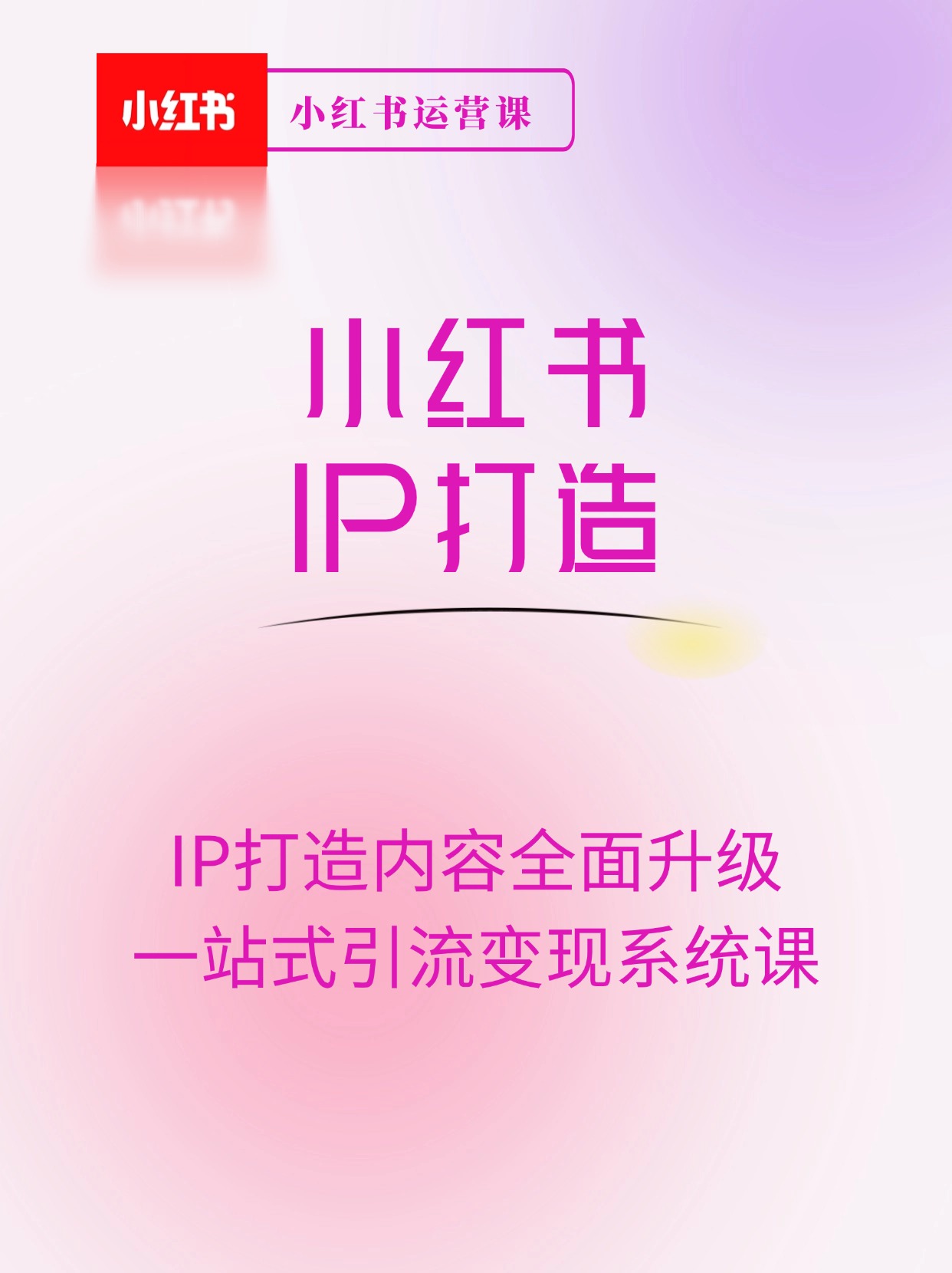小红书-IP打造90天特训营(第10期)：内容全面升级，一站式引流变现系统课